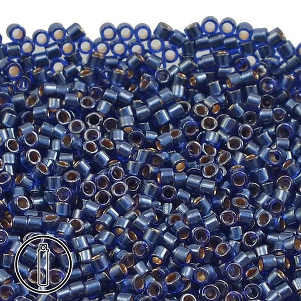 Miyuki 11/0 Delica Seed Bead, lined dark blue lustre (DB278)