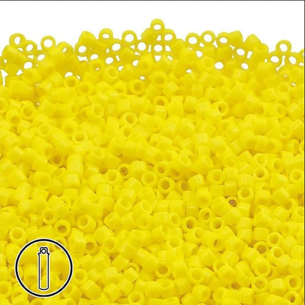 Miyuki 11/0 Delica Seed Bead, opaque yellow (DB721)