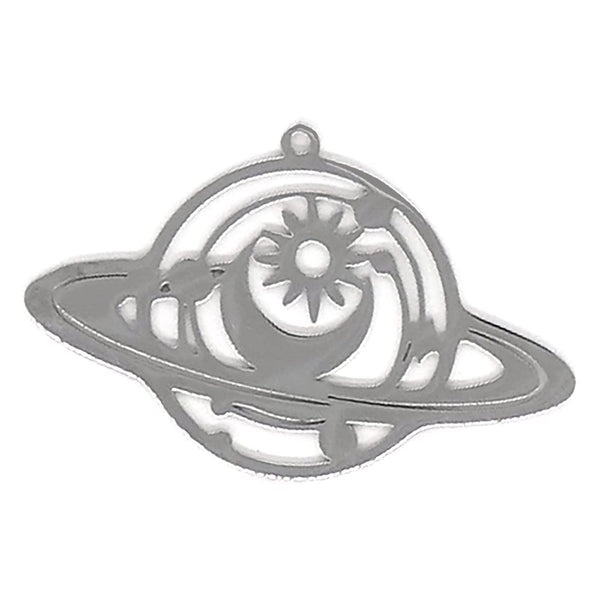 41x26mm Sun/Moon & Planet Galaxy Pendant, stainless steel
