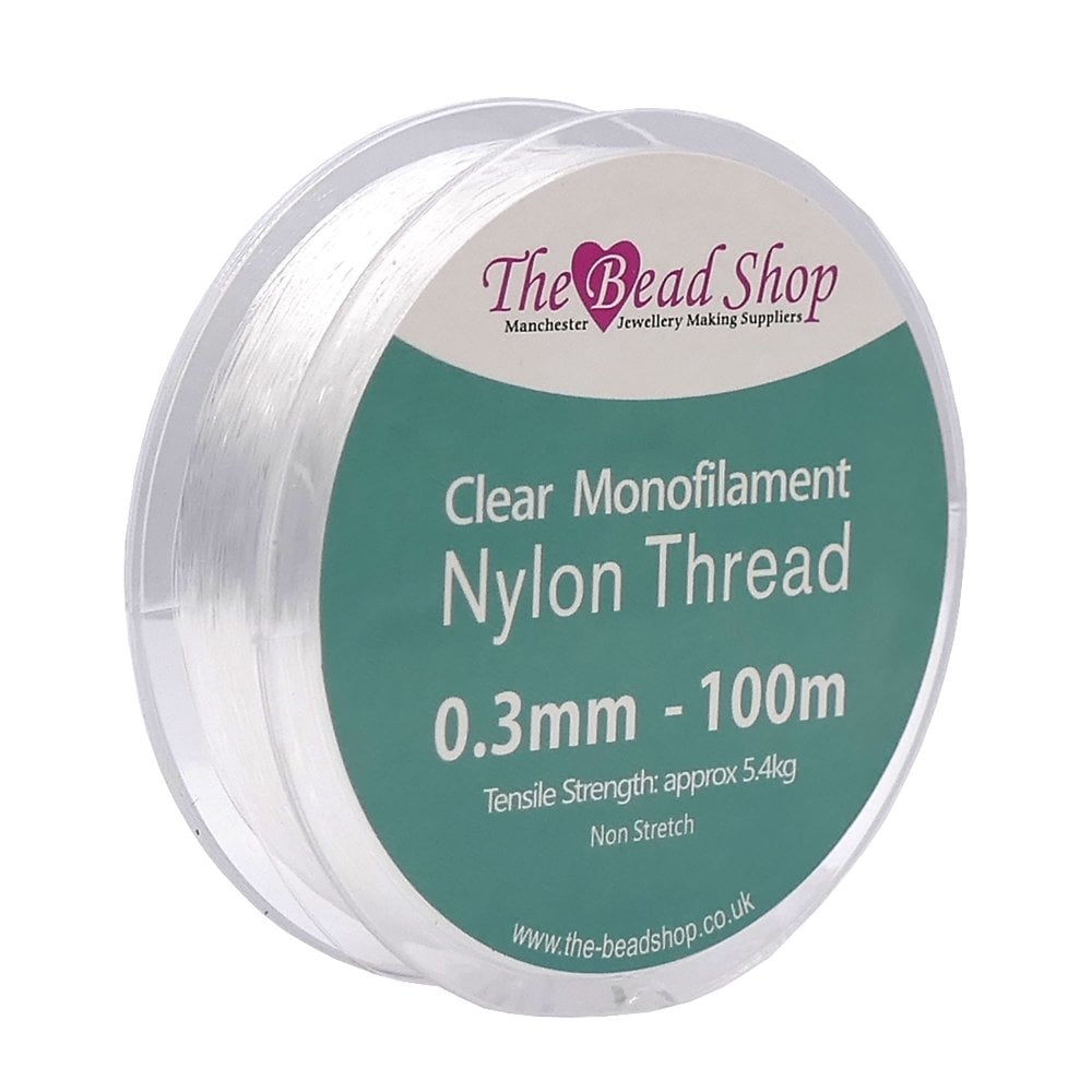 Nylon/Monofilament Beading Thread 0.3mm, clear