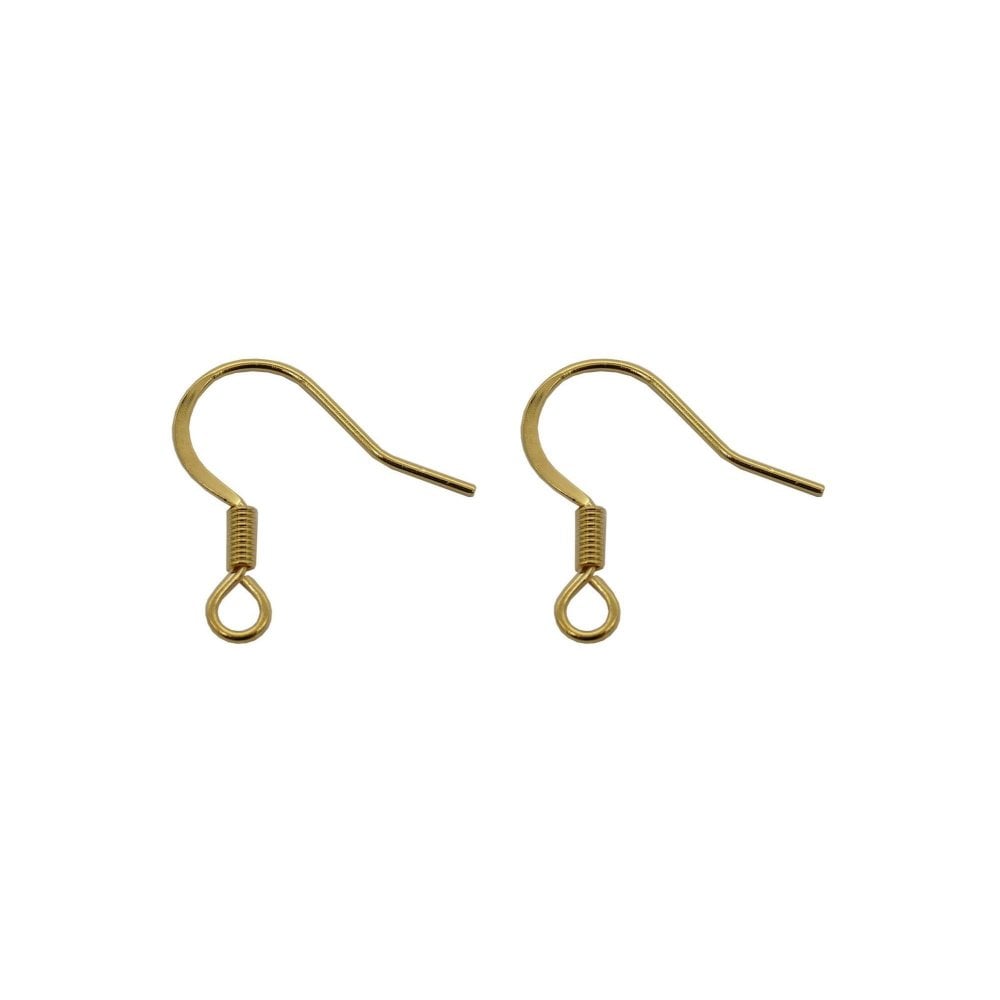 French Earring Hooks 17x18mm, gold-plated