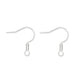 Fish Hook Earring Components 17mm, silver-plated