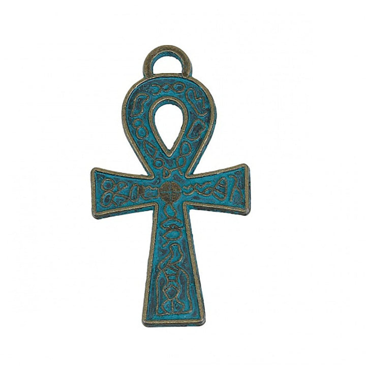 36x20mm Patina Ankh Pendant, antique bronze- 1pc