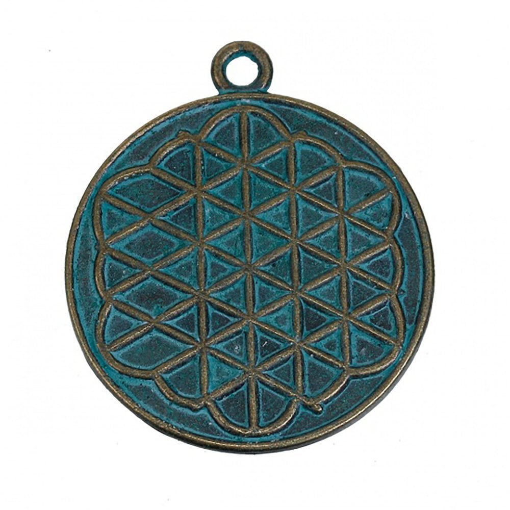 39x35mm Patina Celtic Knot Pendant, antique bronze