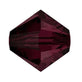 4mm Preciosa Crystal Bicones, burgundy