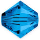 4mm Preciosa Crystal Bicones, capri blue