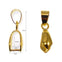 Pinch Bail Pendant & Loop 14x6mm, gold-plated, additional photo