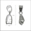 Pinch Bail Pendant & Loop 20x7mm, dark-silver-plated, additional photo