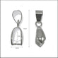 Pinch Bail Pendant & Loop 20x7mm, dark-silver-plated, additional photo