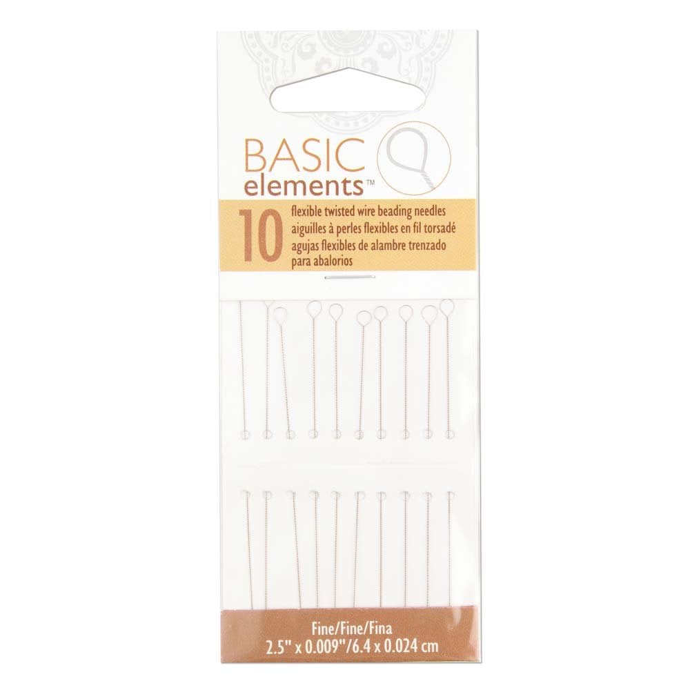 Beadsmith Flexible Twisted Wire Beading Needles, fine