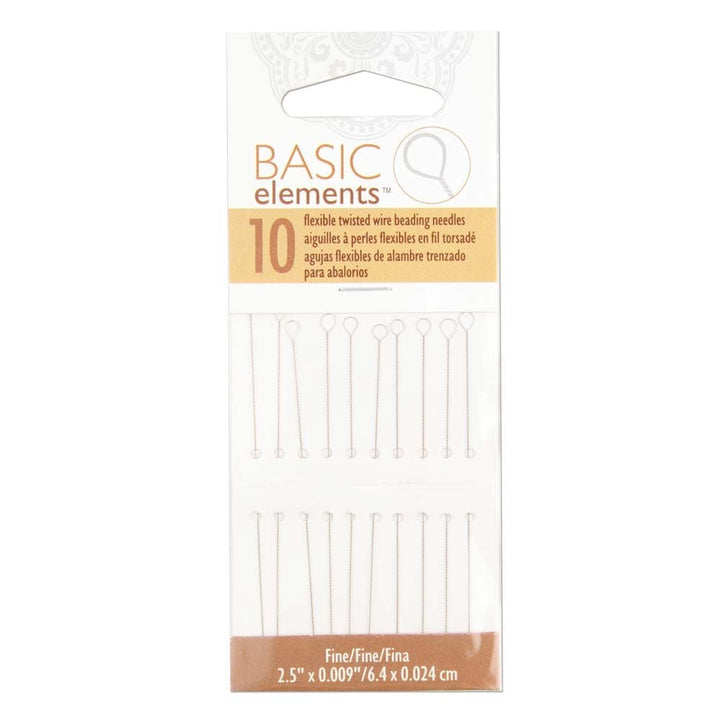 Beadsmith Flexible Twisted Wire Beading Needles, fine