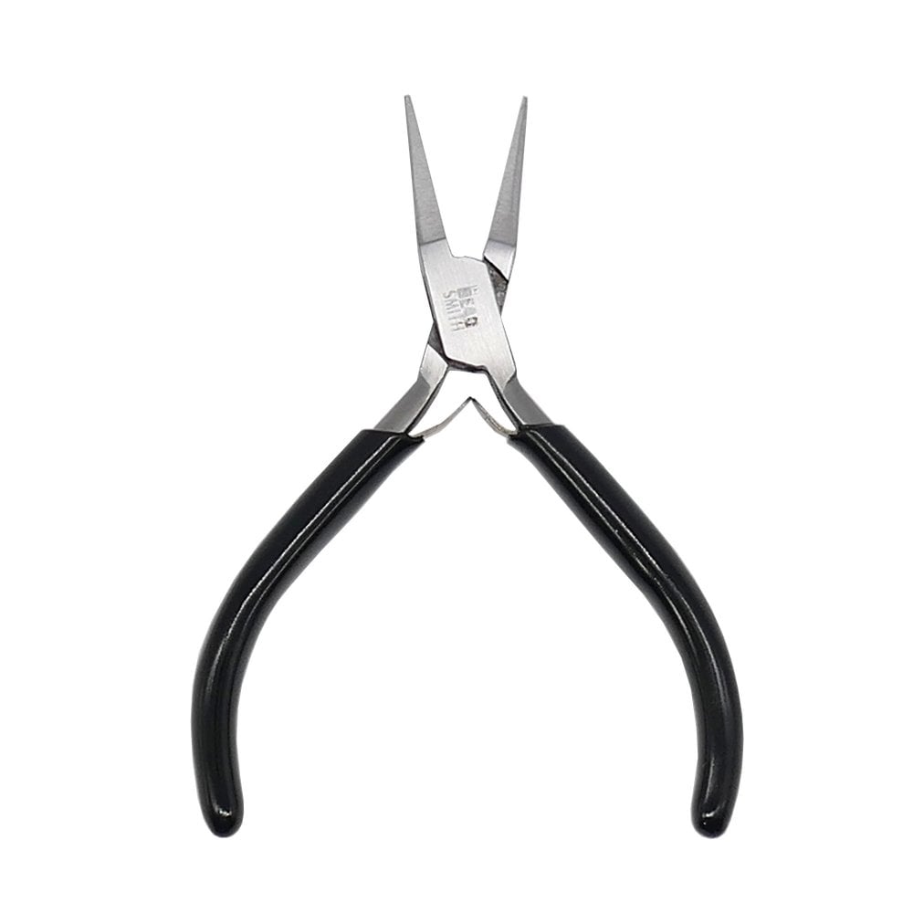 Beadsmith Super-Fine Flat Nose Pliers, black handle