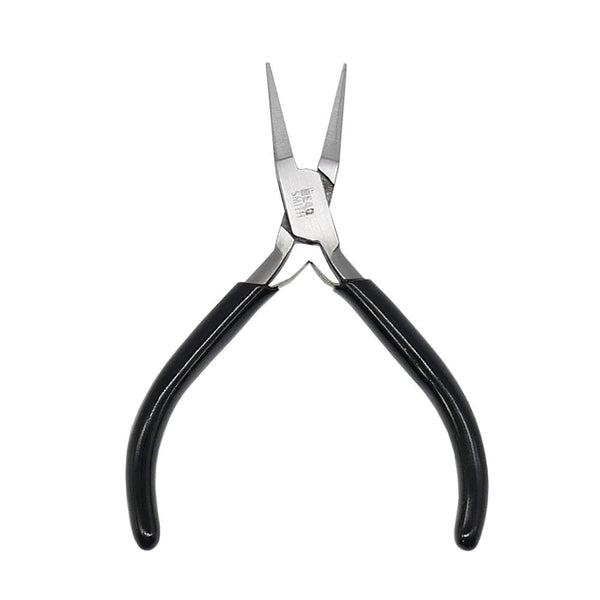 Beadsmith Super-Fine Flat Nose Pliers, black handle