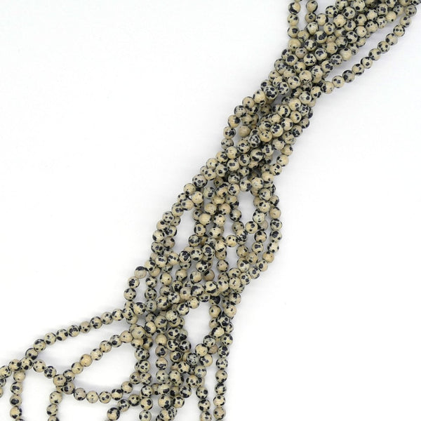 Dalmation Jasper Semi Precious Stones 6mm