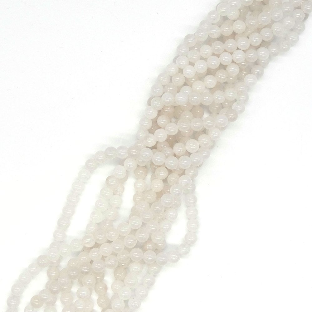 White Jade Semi Precious Stones 8mm