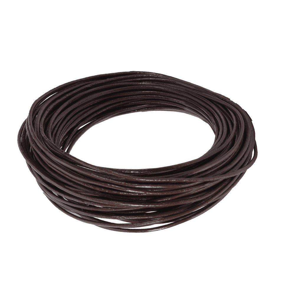 1.5mm Round Leather Cord, brown