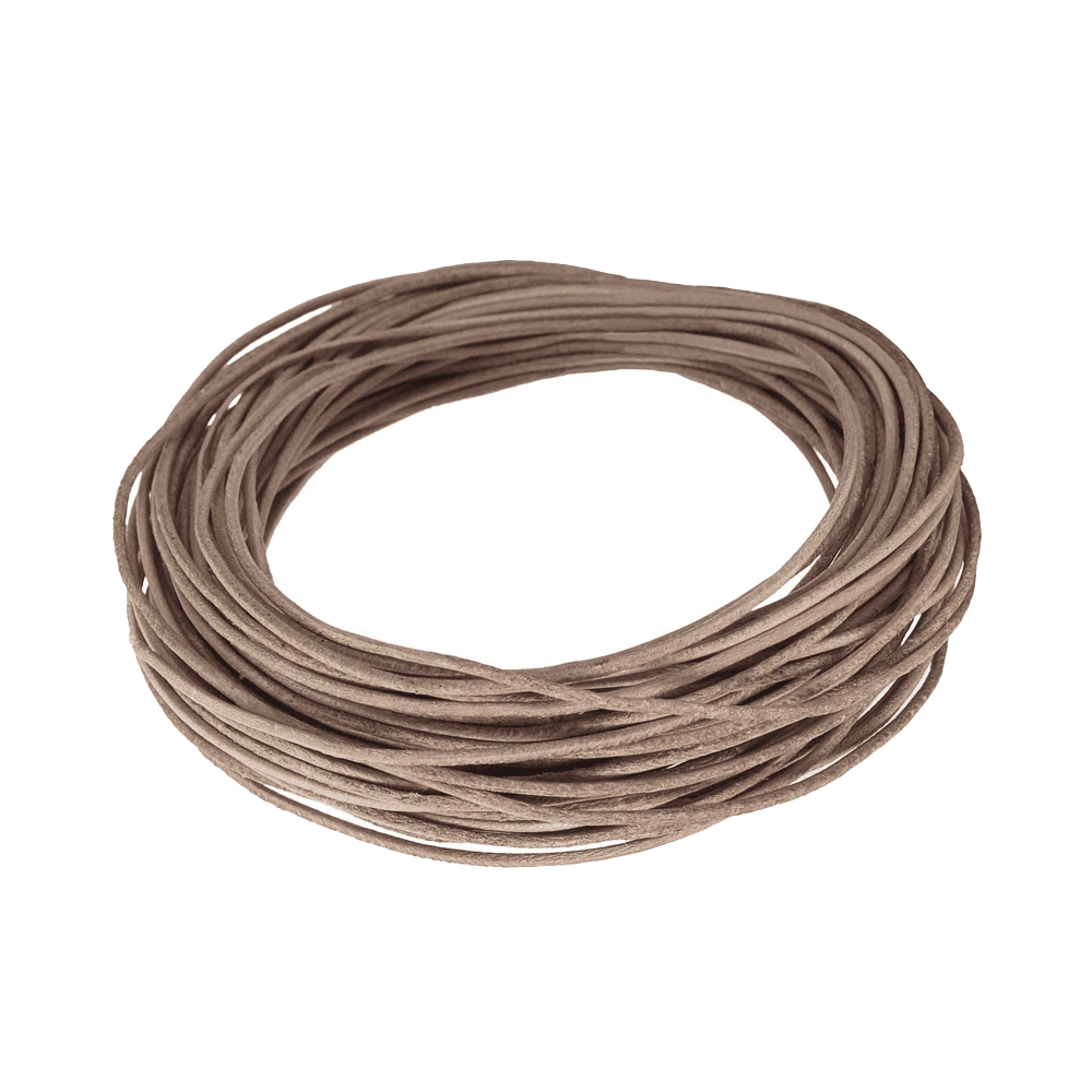 1mm Round Leather Cord, natural