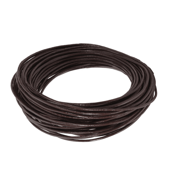 2mm Round Leather Cord, brown