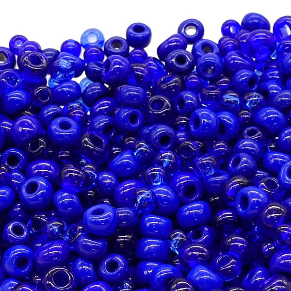 Preciosa Large Seed Beads, blue mix