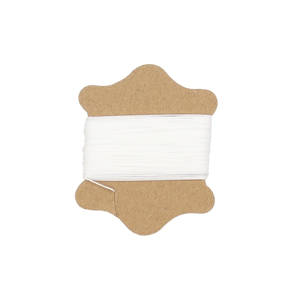 Waxed Nylon Cord 0.45mm, white