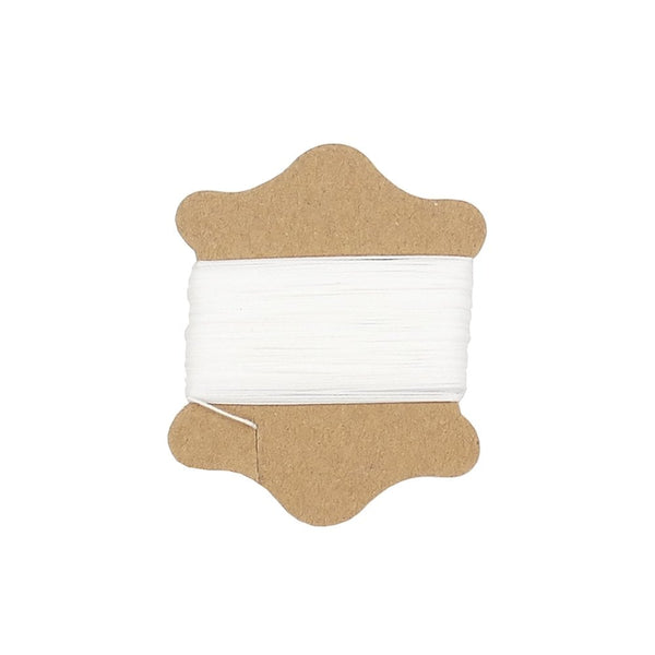 Waxed Nylon Cord 0.45mm, white
