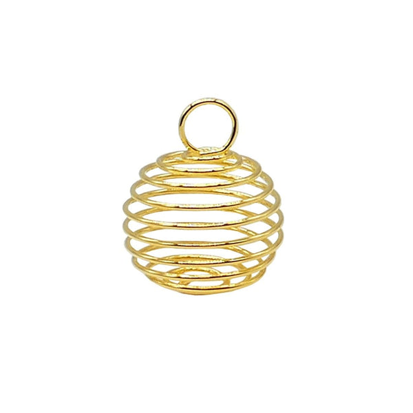 30x25mm Spiral Pendant Findings, gold-plated