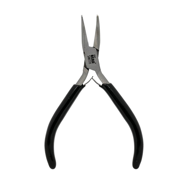 Beadsmith Super-Fine Bent Nose Pliers, black handle