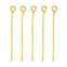 30mm Eyepins Findings, golden-plated