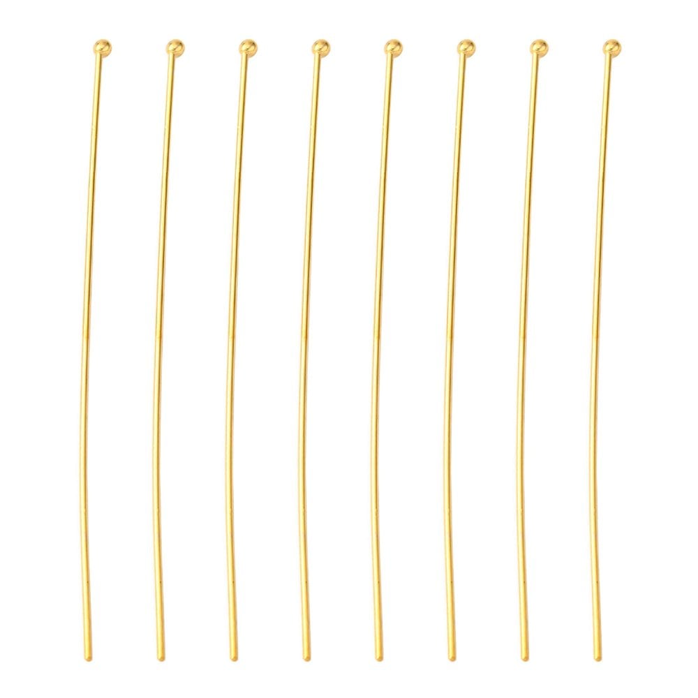 50mm Ball Headpins Findings, golden-plated