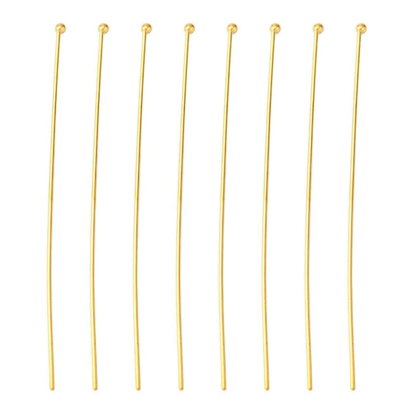 50mm Ball Headpins Findings, golden-plated