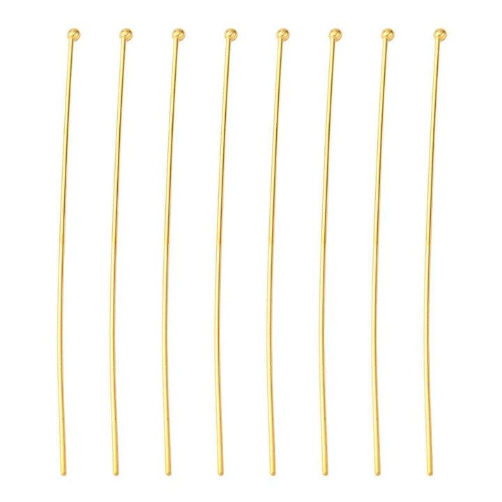 50mm Ball Headpins Findings, golden-plated