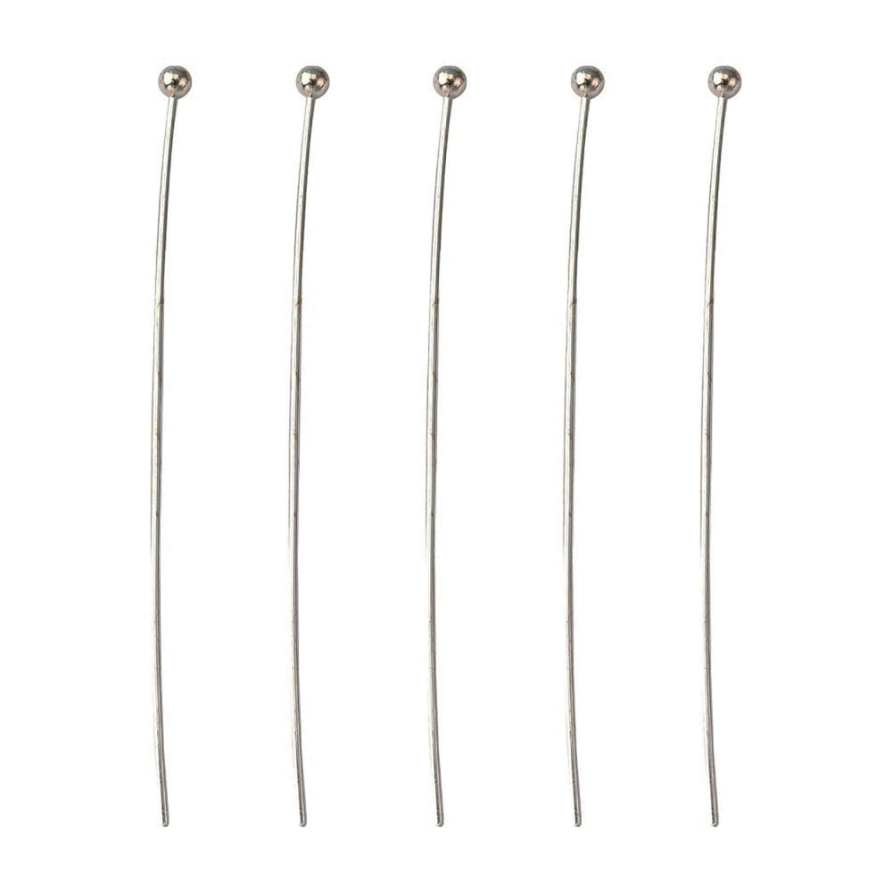 50mm Ball Headpins Findings, dk.silver-plated
