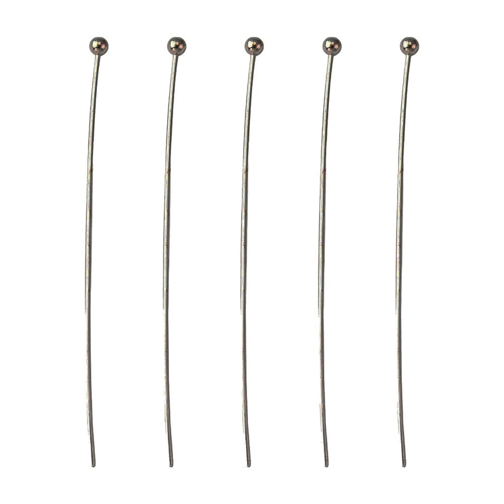 50mm Ball Headpins Findings, gunmetal-plated