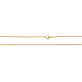 Gold-plated stainless steel curb chain necklace, 18 inch, with lobster clasp and extension chain
