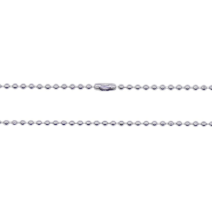 Stainless Steel Ball Chain Necklace 2.4mm, silver tone, 24 inches