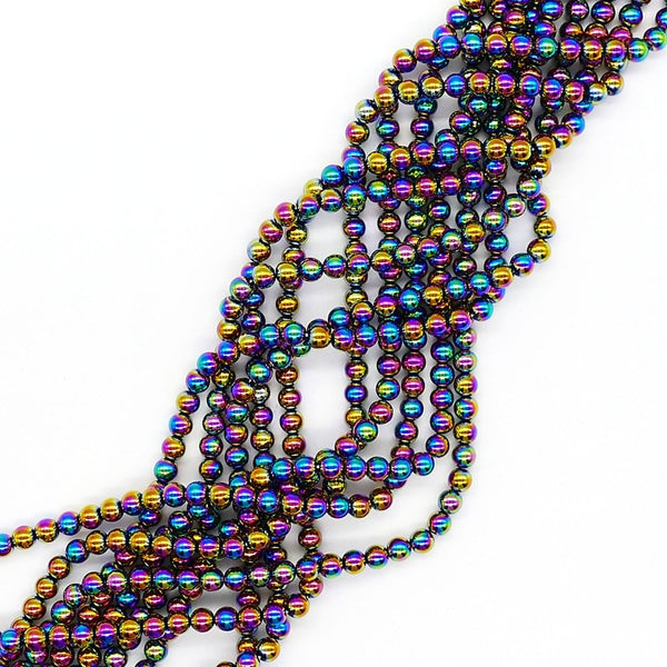 Hematite Rainbow Round Semi Precious Stones 6mm