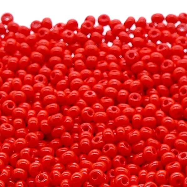 Preciosa Seed Beads 6/0, opaque light red
