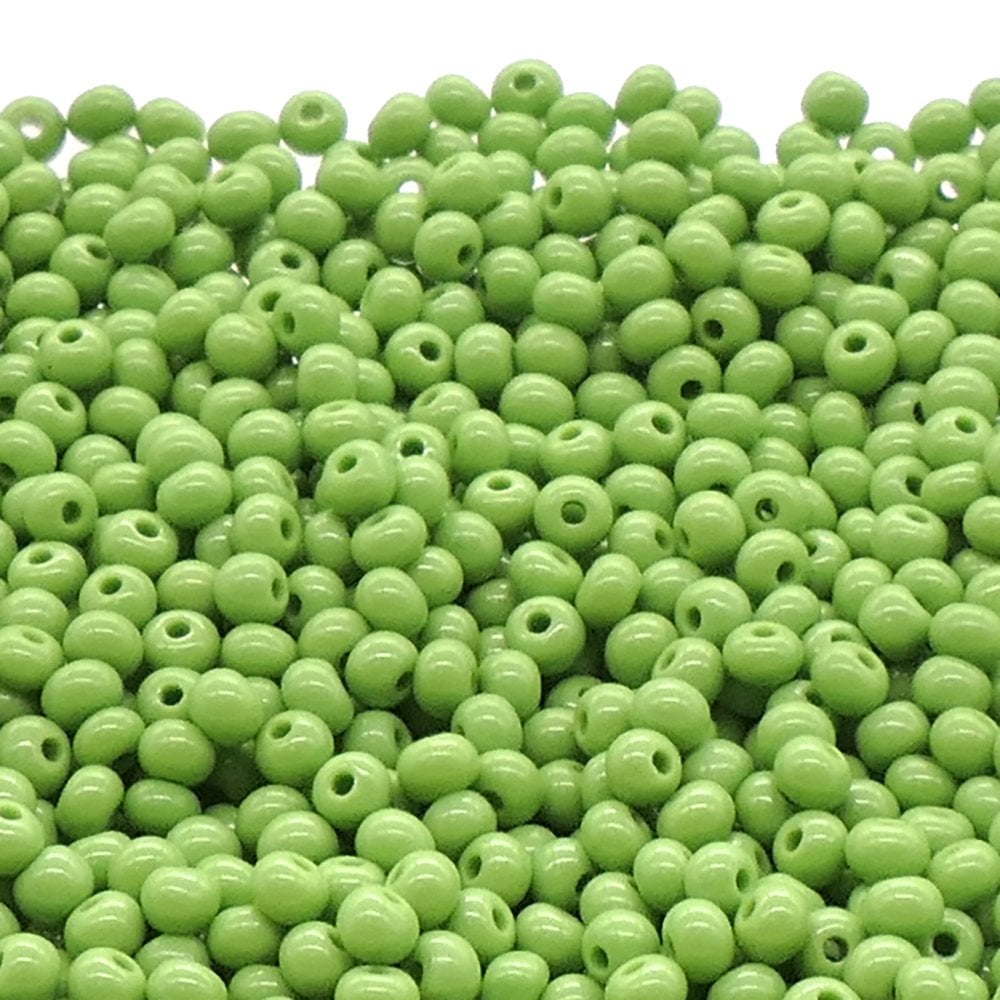 Preciosa Seed Beads 6/0, opaque lime