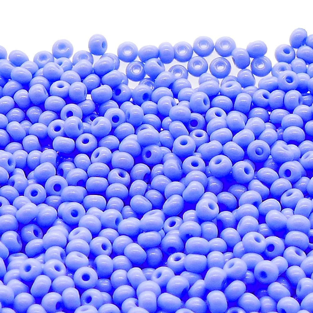 Preciosa Seed Beads 6/0, opaque pale blue
