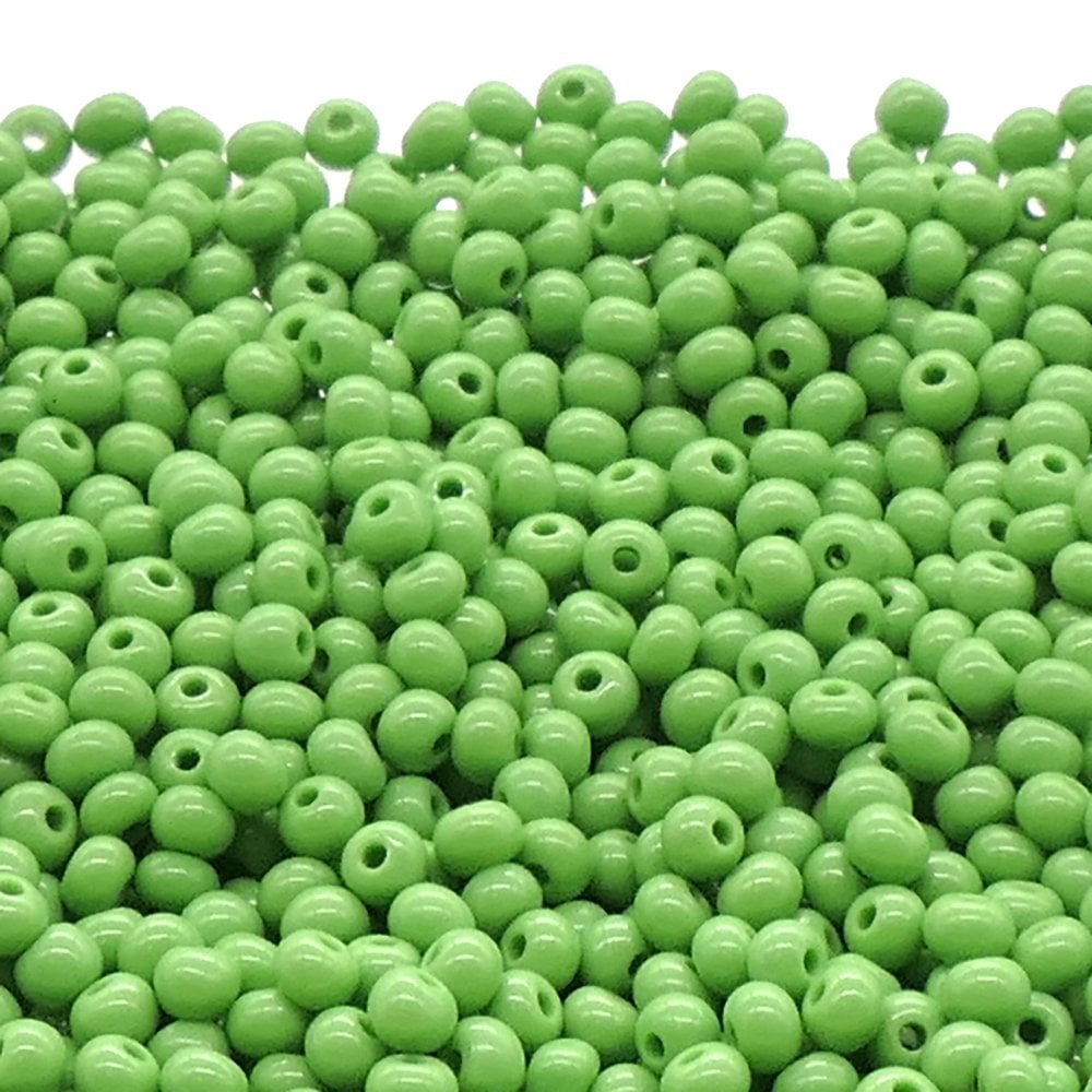 Preciosa Seed Beads 6/0, opaque light green