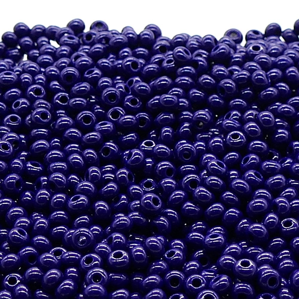 Preciosa Seed Beads 6/0, opaque navy