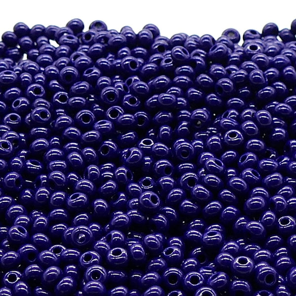 Preciosa Seed Beads 6/0, opaque navy