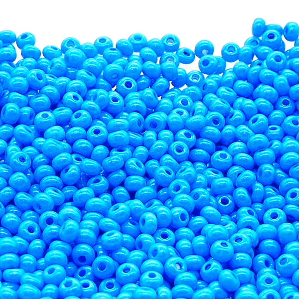 Preciosa Seed Beads 6/0, terra intensive dyed blue