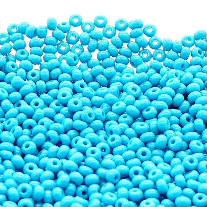 Preciosa Seed Beads 6/0, opaque blue turquoise