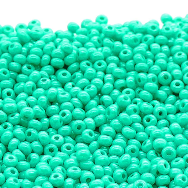 Preciosa Seed Beads 6/0, terra intensive dyed green