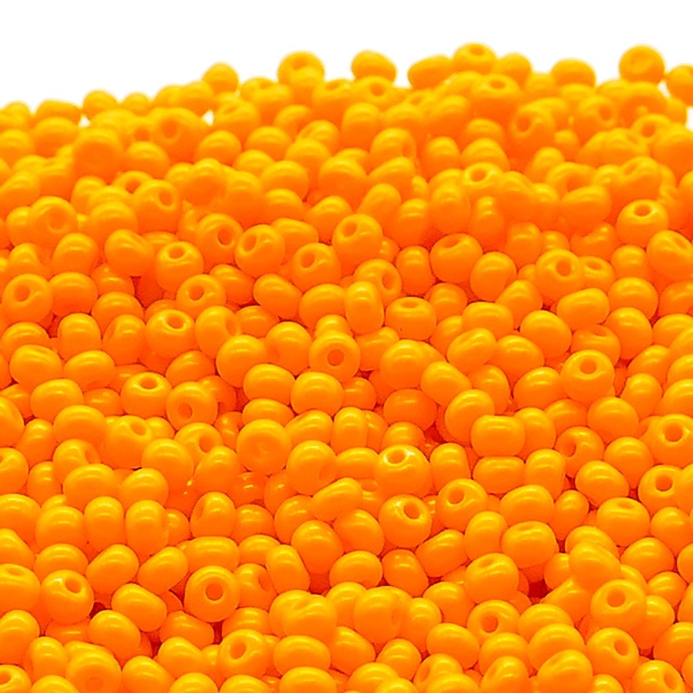 Preciosa Seed Beads 6/0, opaque light orange