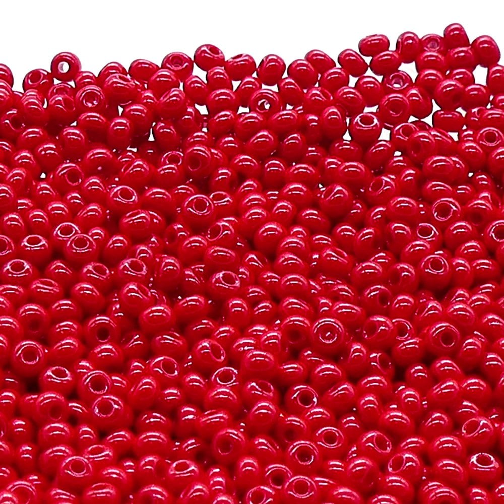 Preciosa Seed Beads 6/0, opaque dark red