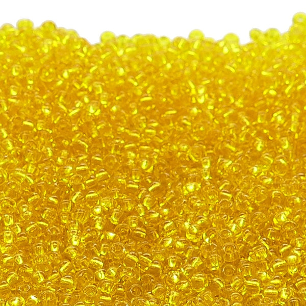 Preciosa Seed Beads 8/0, transparent yellow