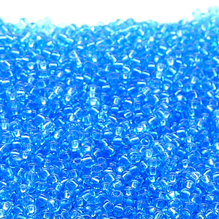 Preciosa Seed Beads 8/0, transparent aqua