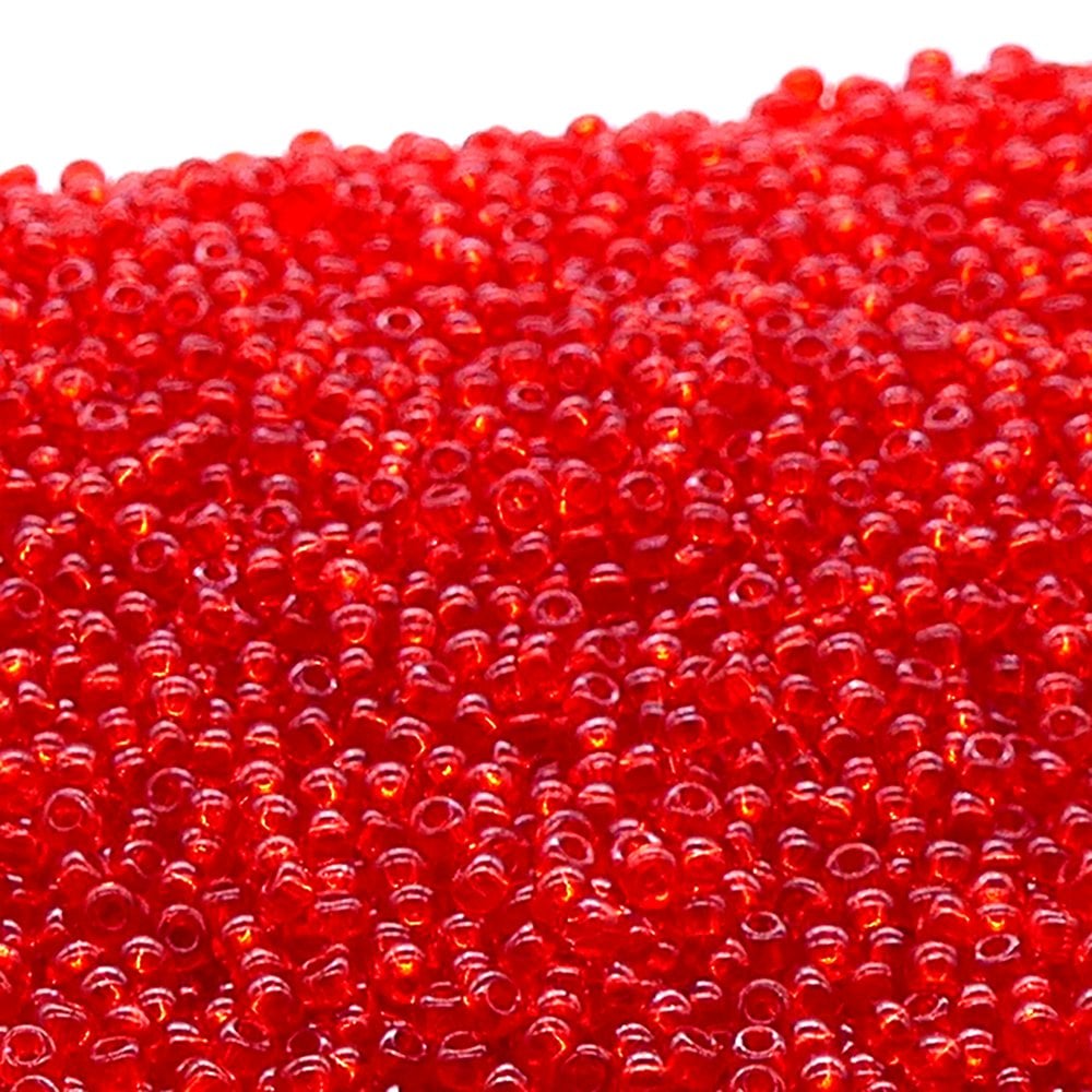 Preciosa Seed Beads 8/0, transparent light ruby